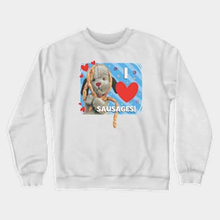 Sooty Sweep I Love Sausages Crewneck Sweatshirt